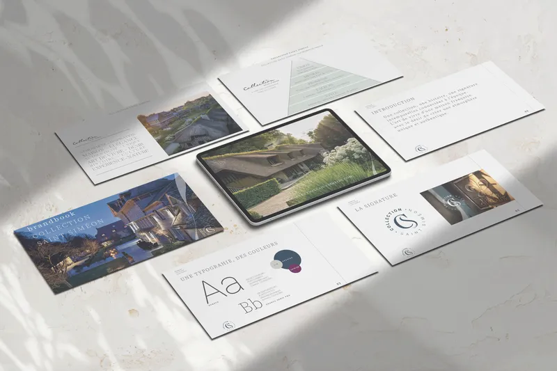 mockup du brand book de la collection saint siméon