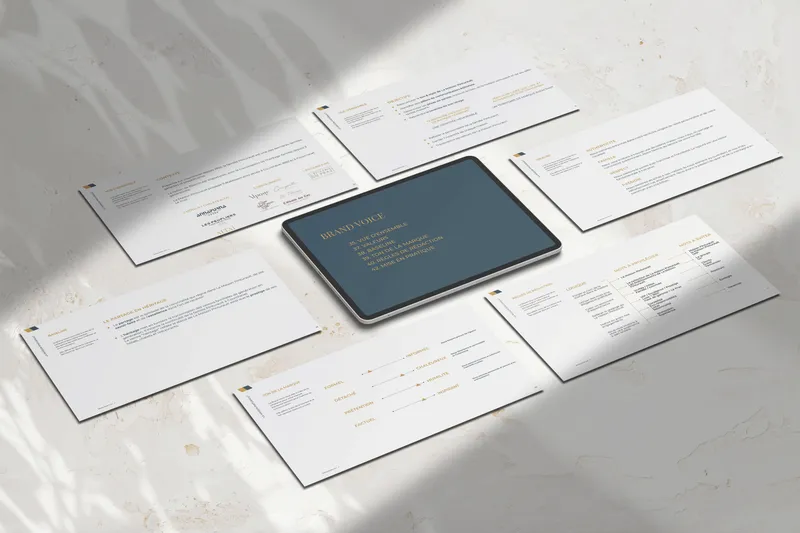 mockup de la brand voice de la maison pinturault